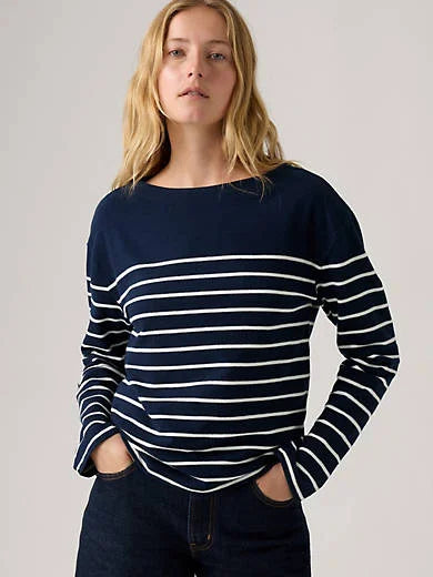 Marin Striped Top - Navy Blazer - Blue