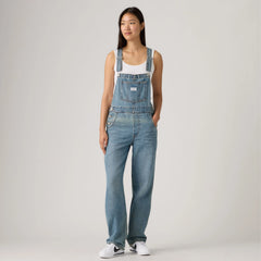 Vintage Denim Lightweight Overalls - File Away - Medium Wash