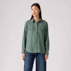 Doreen Utility Shirt - Dark Forest - Green