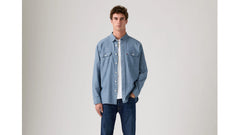 Classic Worker Overshirt - Light Indigo Worn In - Light Wash