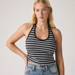 Ella Halter Top - Ines Stripe Anthraci - Multi-Color