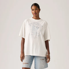 Graphic Logo Short Stack Tee - Shine Poster Daisy B - White