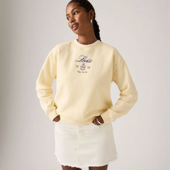 Graphic Everyday Crewneck Sweatshirt - Crest Rutab - Neutral