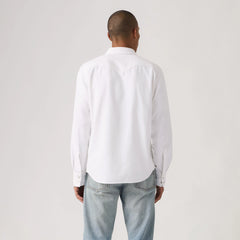 Barstow Western Denim Shirt - Cloudy Skys - White