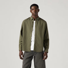 Authentic Button-Down Garment Dye Shirt - Cycle Olive Garment Dye - Green