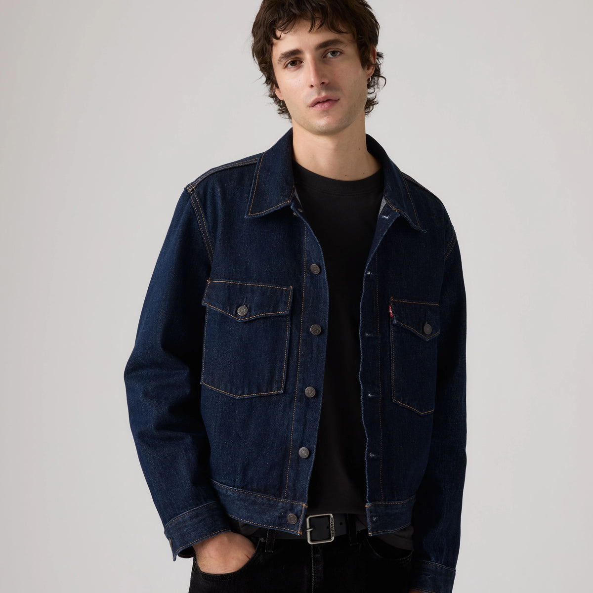 Embarcadero Station Trucker Jacket - Dark Indigo Flat - Dark Wash