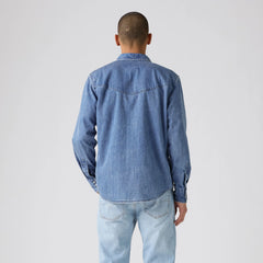Smiley Western Shirt - Just A Smile Medium Indigo - Medium Wash
