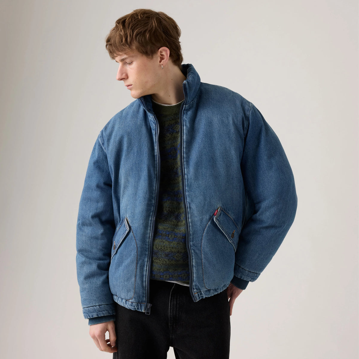 Briggs Short Puffer Jacket - Morning Jazz - Dark Wash