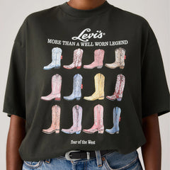 Graphic Logo Short Stack Tee - Tee All The Boots Pi - Black