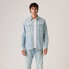 Barstow Western Denim Shirt - Solucell Worn-In - Light Wash