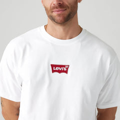 Relaxed Fit Embroidered Badge Vintage Graphic T-Shirt - Badge White - White