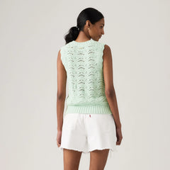 Hope Crochet Tank Top - Pale Blue - Blue