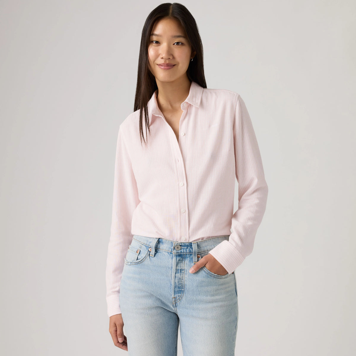The Classic Shirt - Stripe Crystal - Pink