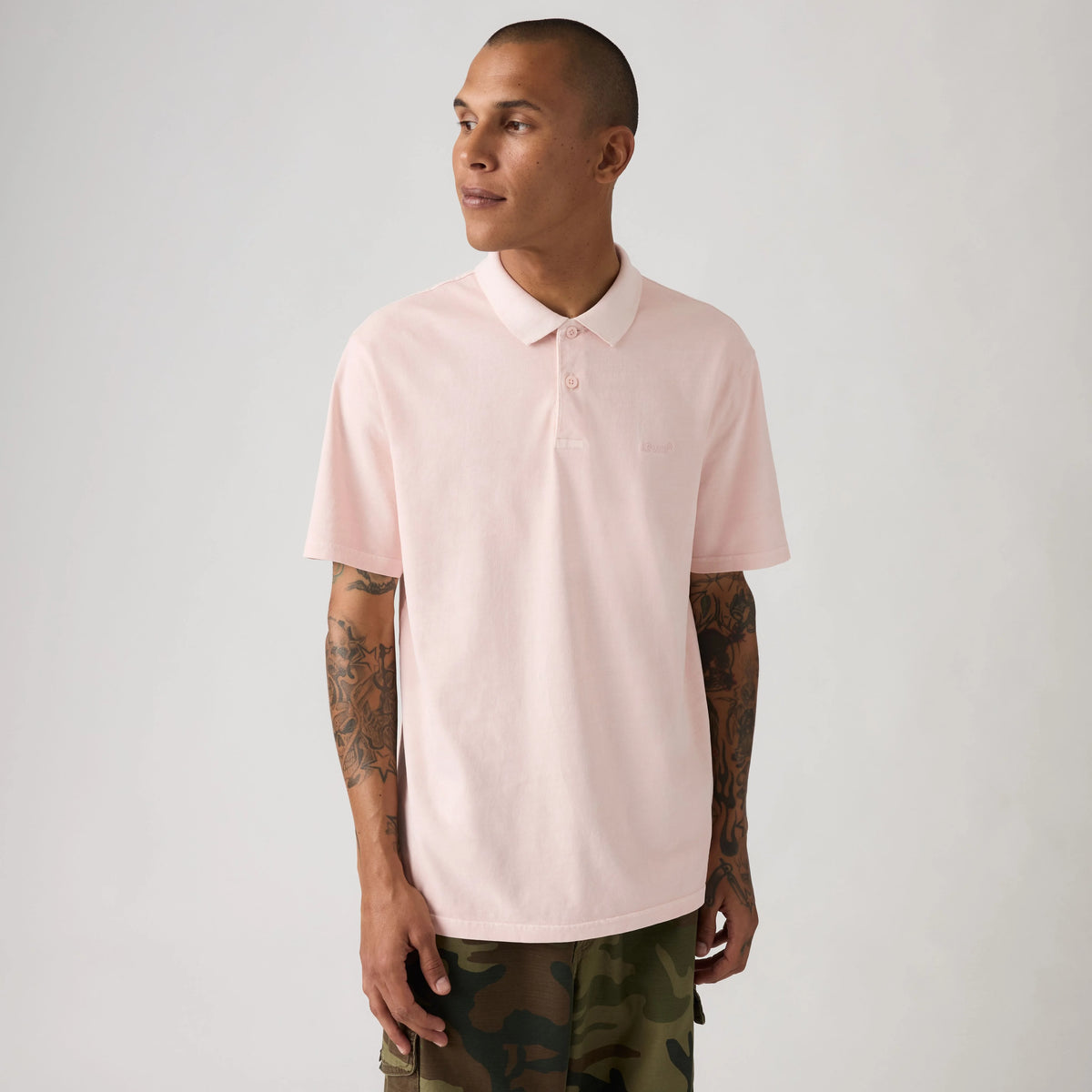 Authentic Polo Garment Dye Shirt - Garment Dye Crystal Pink - Blue