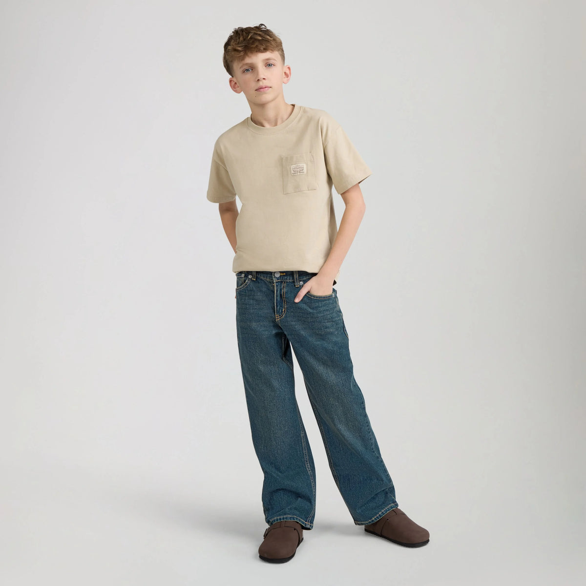 565™ Loose Fit Straight Jeans Big Boys 8-20 - Cash - Blue