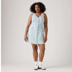 Vianna Vest Dress (Plus Size) - Never Going To Change - Light Wash