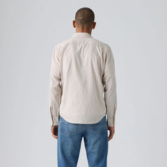 Classic One Pocket Standard Fit Cotton Linen Shirt - Geo Chateau - Tan