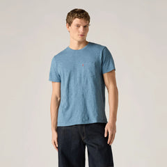 Classic Pocket T-Shirt - Indigo Wash Heather Slub - Blue