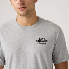 Relaxed Fit Short-Sleeve Graphic T-Shirt - Archival Overalls Heather Grey - Grey