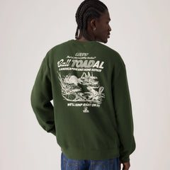 Relaxed Graphic Crewneck Sweatshirt - Toadal Lawn And Home - Green