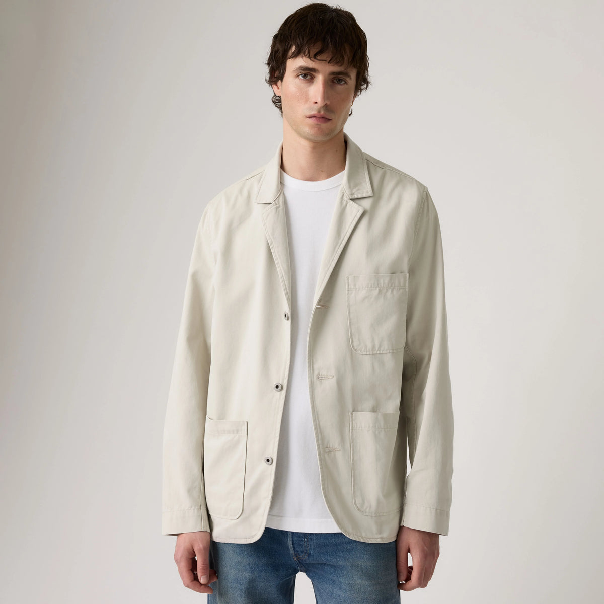 Antonio Blazer - Pumice - White