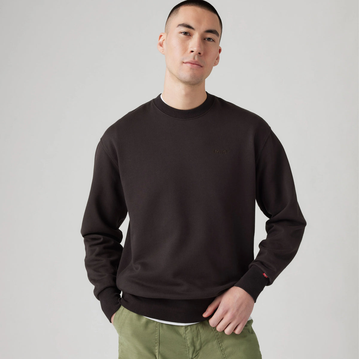 Authentic Crewneck Garment Dye Sweatshirt - Black Agate - Black