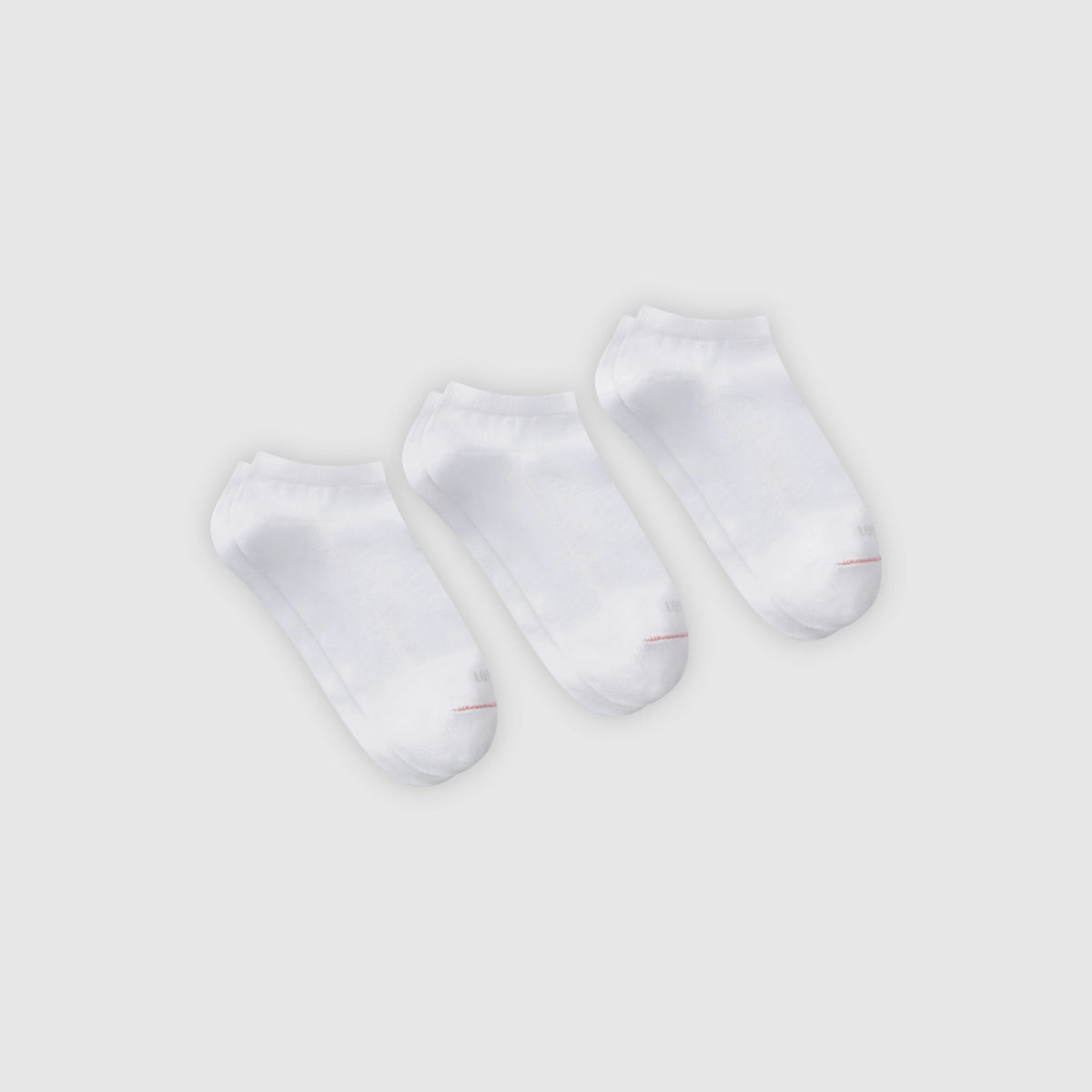 Low Cut Logo Socks (3-Pack) - White - White