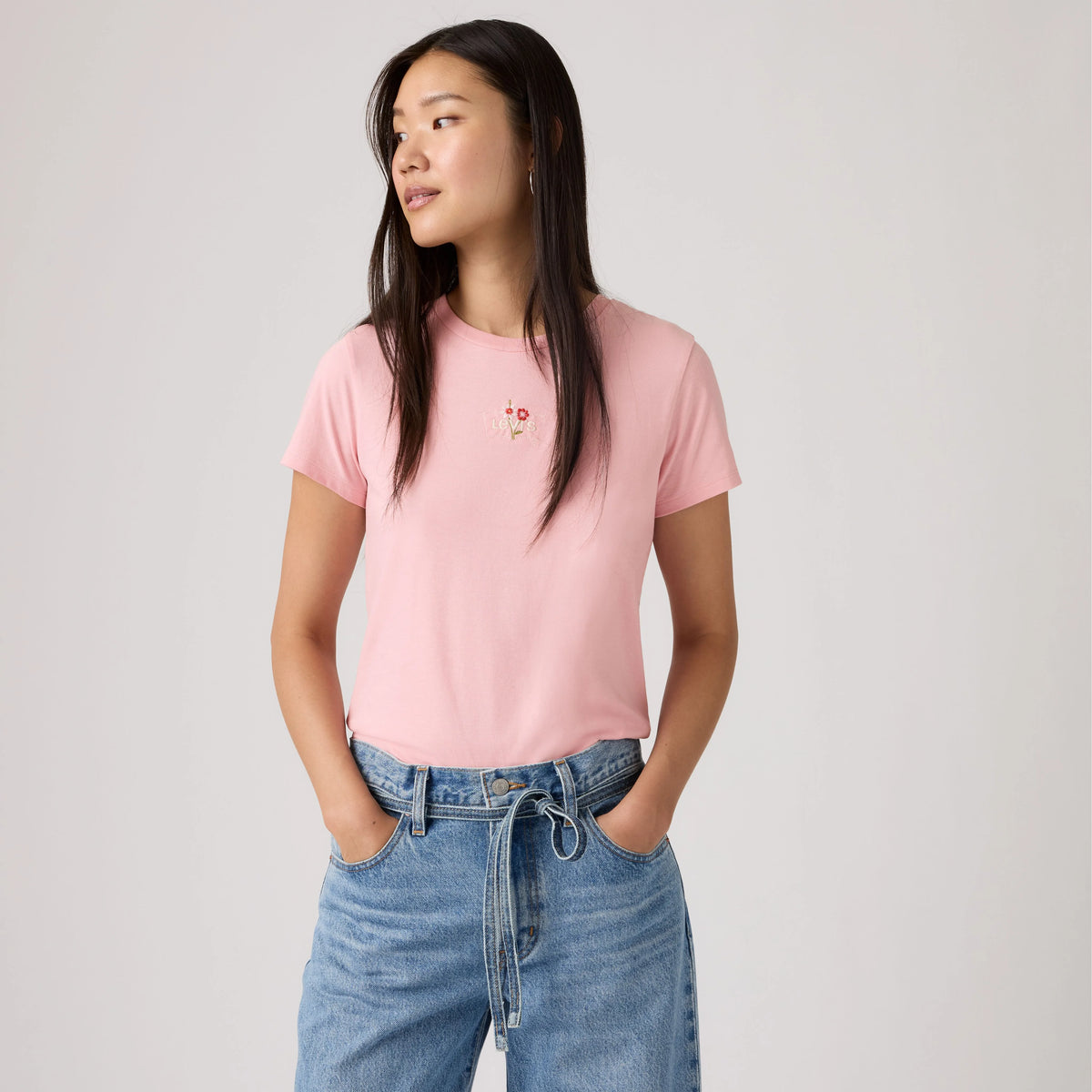 Levi's® Logo Perfect Tee Shirt - Coral Blush - Pink