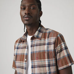 Short-Sleeve Classic One Pocket Standard Fit Shirt - Keith Plaid Egret - Multi-Color
