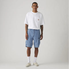 Carrier Cargo Lightweight 9" Men's Shorts - Only Up From Here - Medium Wash