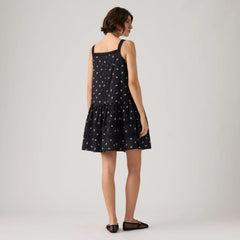 Kate Pintuck Mini Dress - Angela Daisy V3 Anth - Black