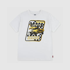 Boys' Short Sleeve Racing Graphic T-Shirt - Big Boys 8-20 - Blanc - White