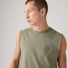 Graphic Muscle Tank - Mulled Basil - Green
