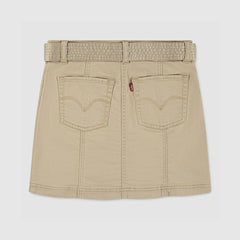 Buttoned Denim Skirt Big Girls 7-16 - Curds and Whey - Beige