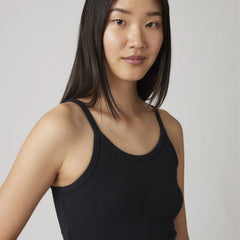 Plush Stretch Tank Top - Anthracite Night - Black