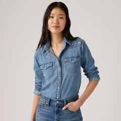 Ultimate Western Shirt - Bee In The Bonnet Western - Medium Wash