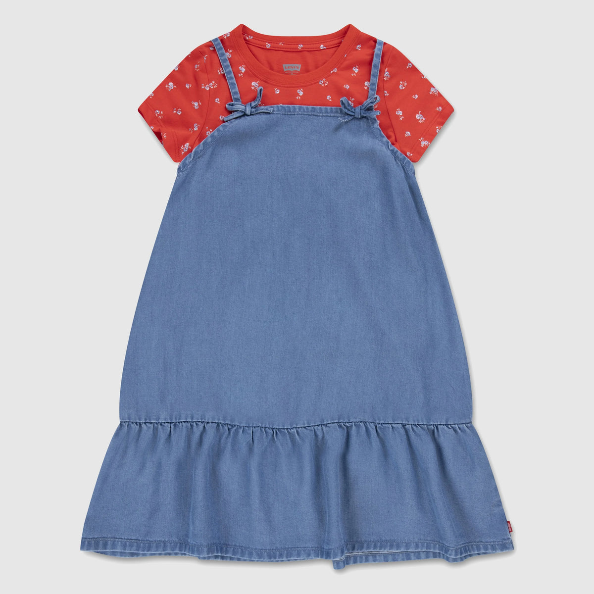 Layerable Dress With Tee Big Girls 7-16 - Splash Zone - Blue / Red
