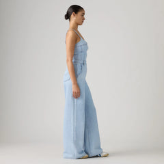 Bustier Lightweight Jumpsuit - Always Going To Change - Light Wash