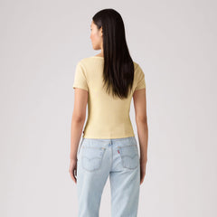 Garment Dye Essential Square Neck T-Shirt - Garment Dye - Yellow