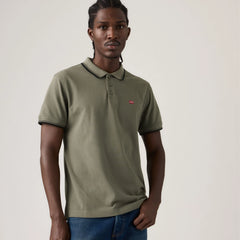 Housemark Polo Shirt - Wood Tipping Stripe - Green