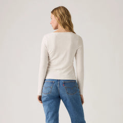 Dry Goods Women's Supersoft Long-Sleeve Tee - Oatmeal Heather - White