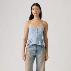 Monet Blouse - Soft Current - Light Wash
