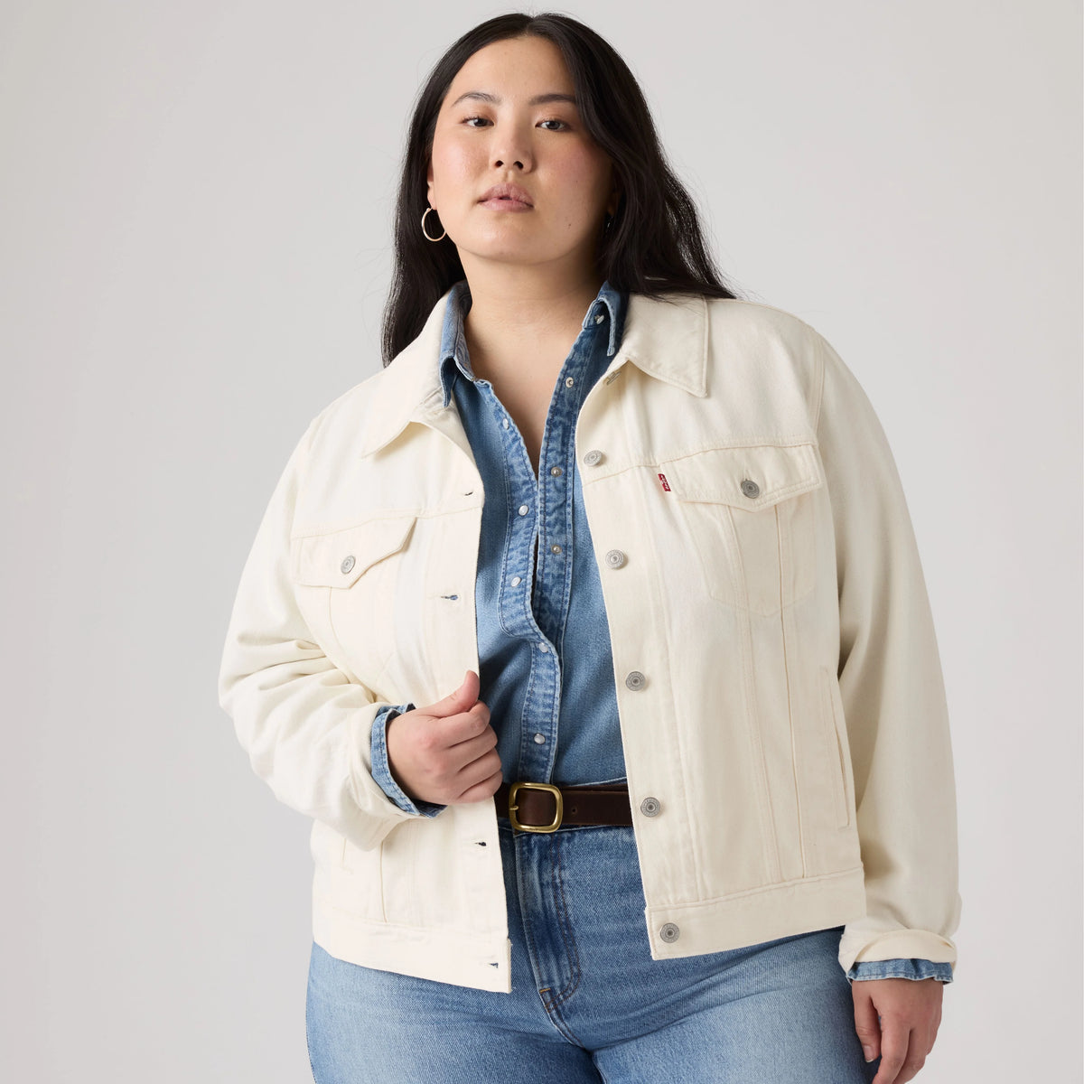 Original Trucker Jacket (Plus Size) - Blank Impact - Green