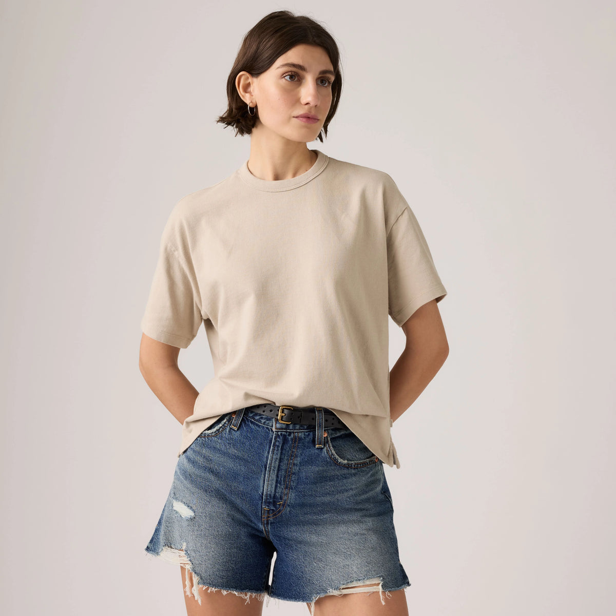 Vintage Garment Dye Short-Sleeve Tee - Garment Dye - Grey