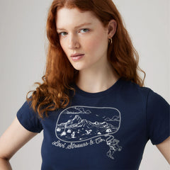 Levi's® Logo Perfect Tee Shirt - Archival Roped - Blue