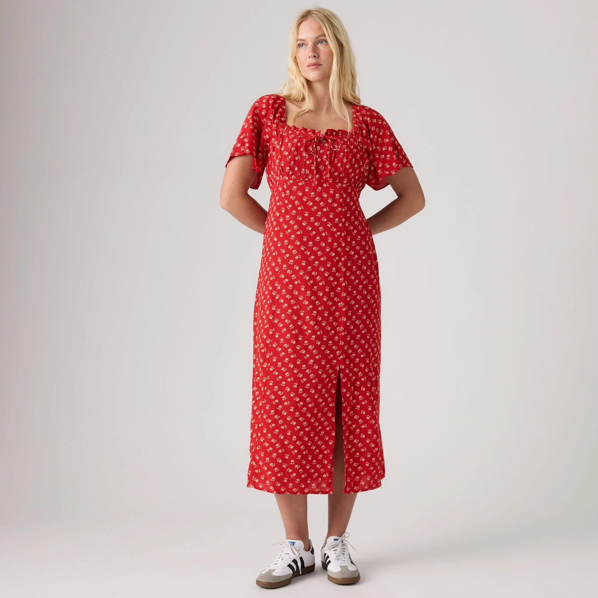 Amara Column Midi Dress - Angela Daisy Urban R - Red