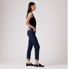 Boyfriend Mid-Rise Women's Jeans - Outside The Screen - Dark Wash