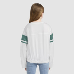 Varsity Long Sleeve Tee Big Girls 7-16 - White - White