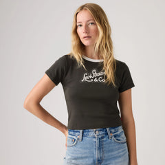 Graphic Logo Essential Sporty Tee - Black