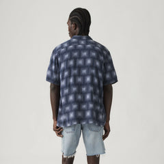 Classic Camp Shirt - Jude Textured Geo Dress Blues - Blue